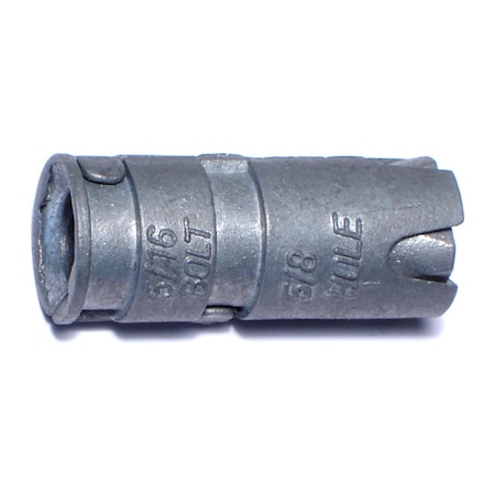 Midwest Fastener Single Lag Shield, 5/16" Dia, Steel Zinc Plated, 50 PK 07862